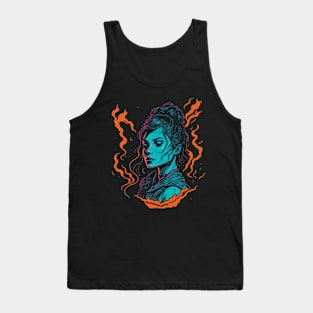 Girl in fire Tank Top